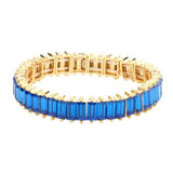 Rectangle Stone Stretch Evening Bracelet - Madeline Love - Flyclothing LLC