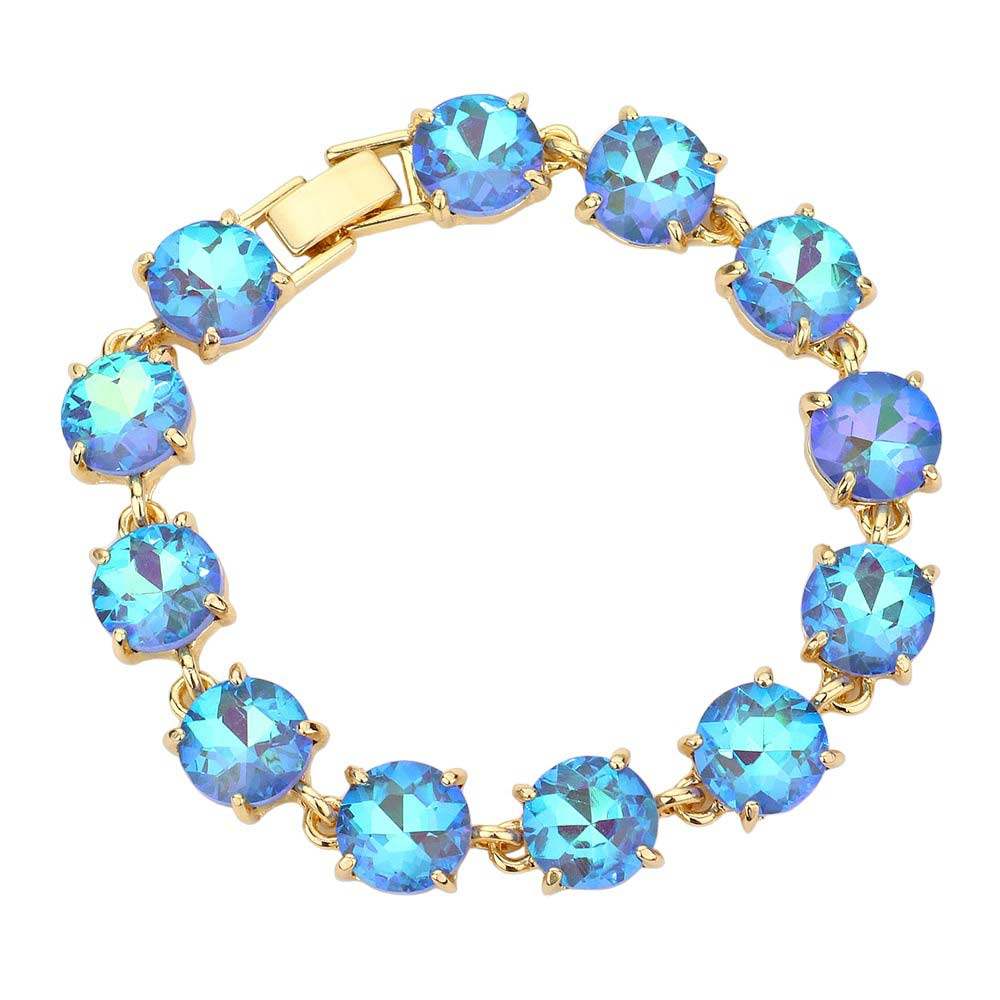 Round Stone Link Evening Bracelet - Madeline Love - Flyclothing LLC