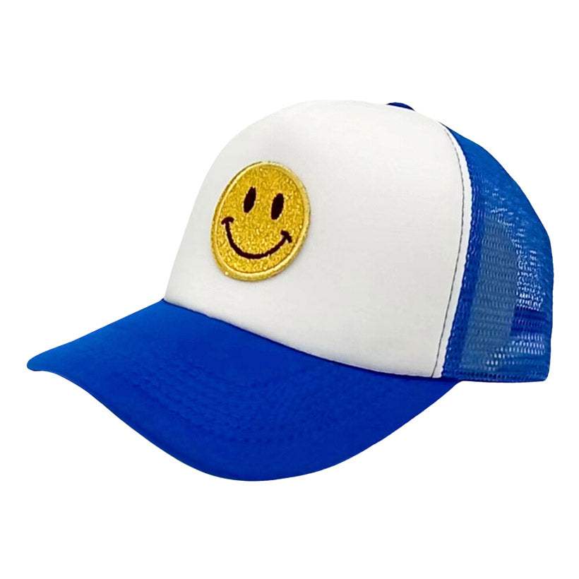 Smile Patch Mesh Back Baseball Cap - Madeline Love - Flyclothing LLC