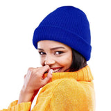 Solid Knit Beanie Hat - Madeline Love - Flyclothing LLC