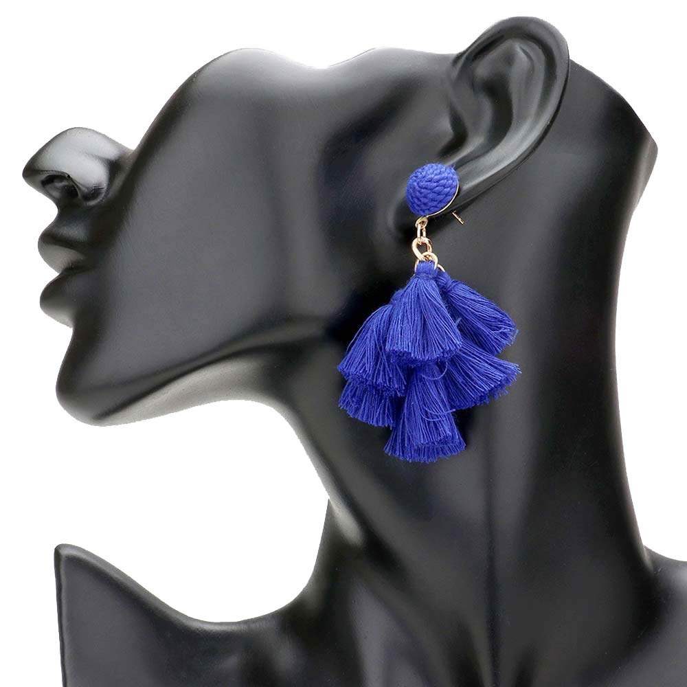 Tassel Cluster Vine Dangle Earrings - Madeline Love - Flyclothing LLC