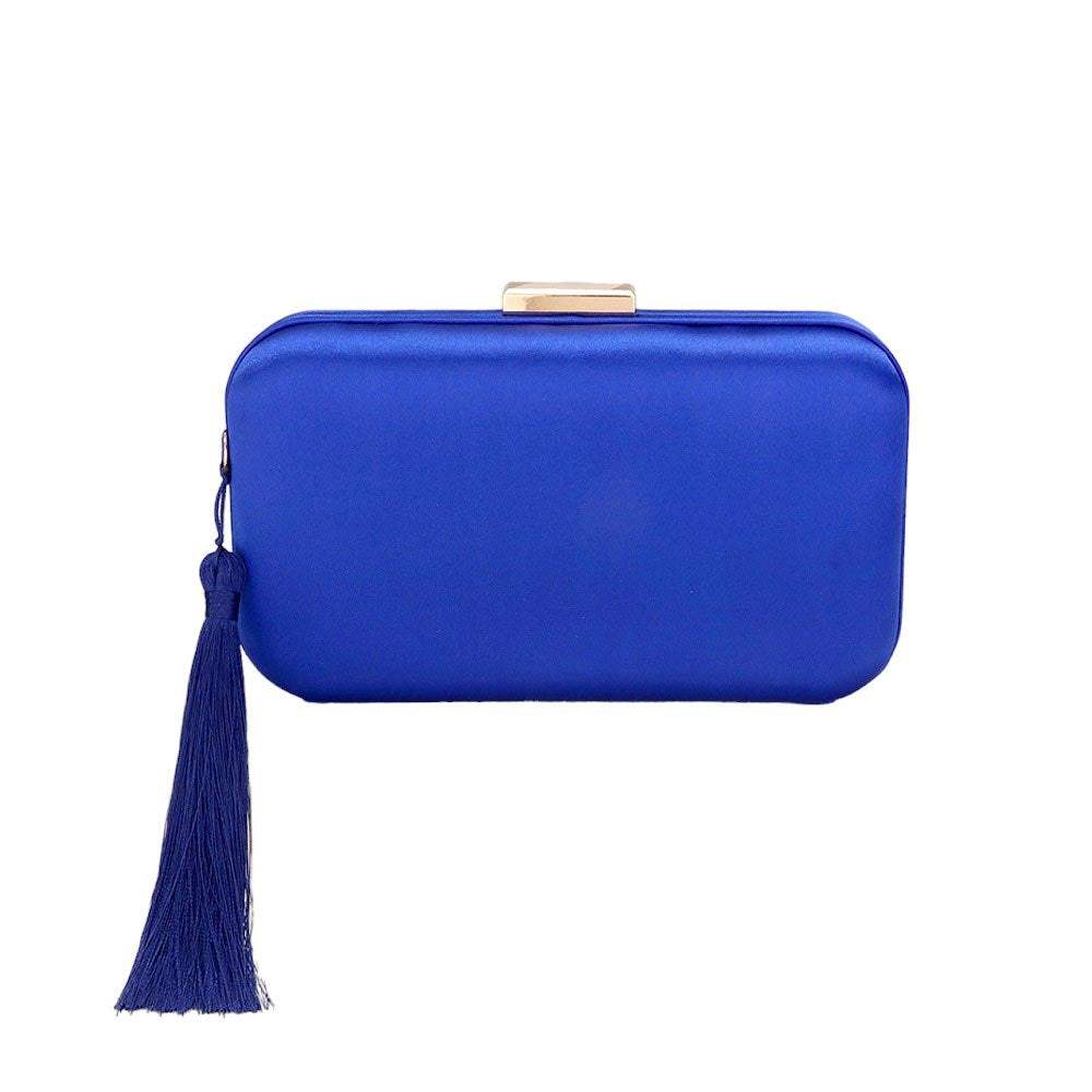 Tassel Pointed Solid Clutch Crossbody Bag - Madeline Love - Flyclothing LLC