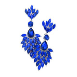 Teardrop Accented Marquise Stone Cluster Evening Earrings - Madeline Love - Flyclothing LLC