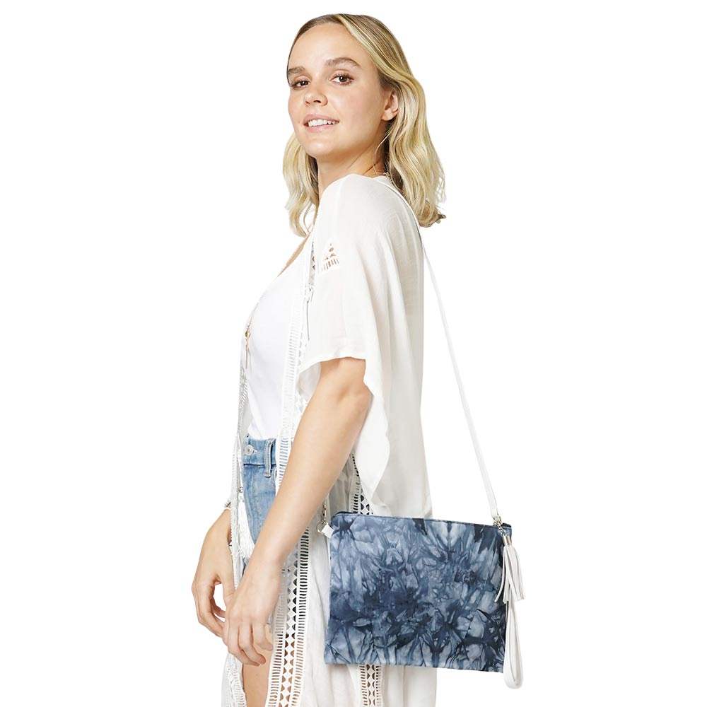 Tie Dye Wristlet Clutch Crossbody Bag - Madeline Love - Flyclothing LLC