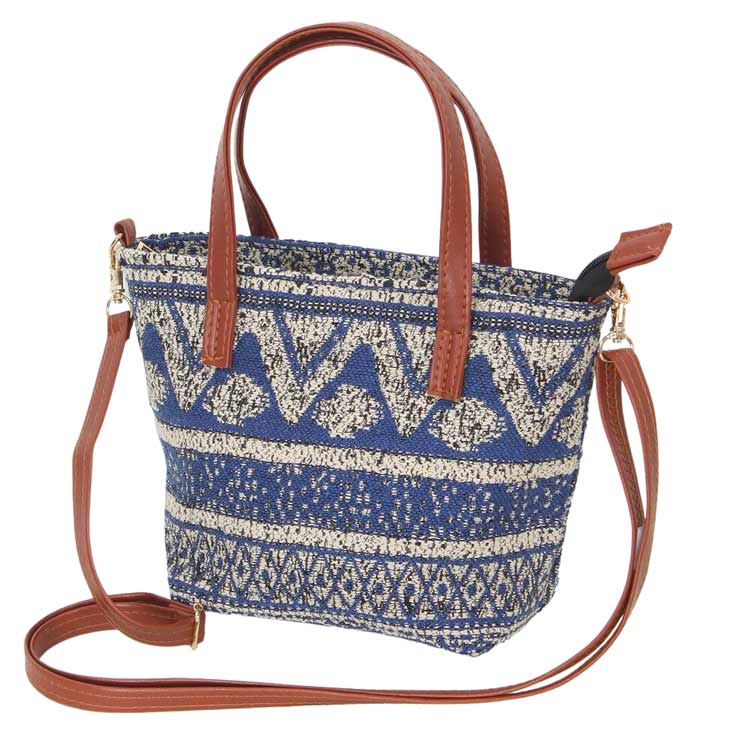 Tribal Patterned Tote Crossbody Bag - Madeline Love - Flyclothing LLC