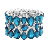 Teardrop Crystal Stretch Evening Bracelet - Madeline Love - Flyclothing LLC