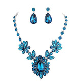 Teardrop Stone Cluster Evening Necklace - Madeline Love - Flyclothing LLC