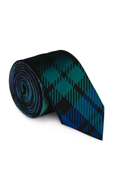The Casual Casanova | Blue And Green Plaid Holiday Tuxedo Tie - Shinesty