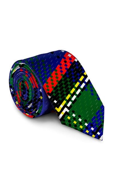 The Shag 'N Bag | Blue Plaid Christmas Tie - Shinesty