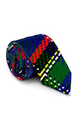 The Shag 'N Bag | Blue Plaid Christmas Tie - Shinesty