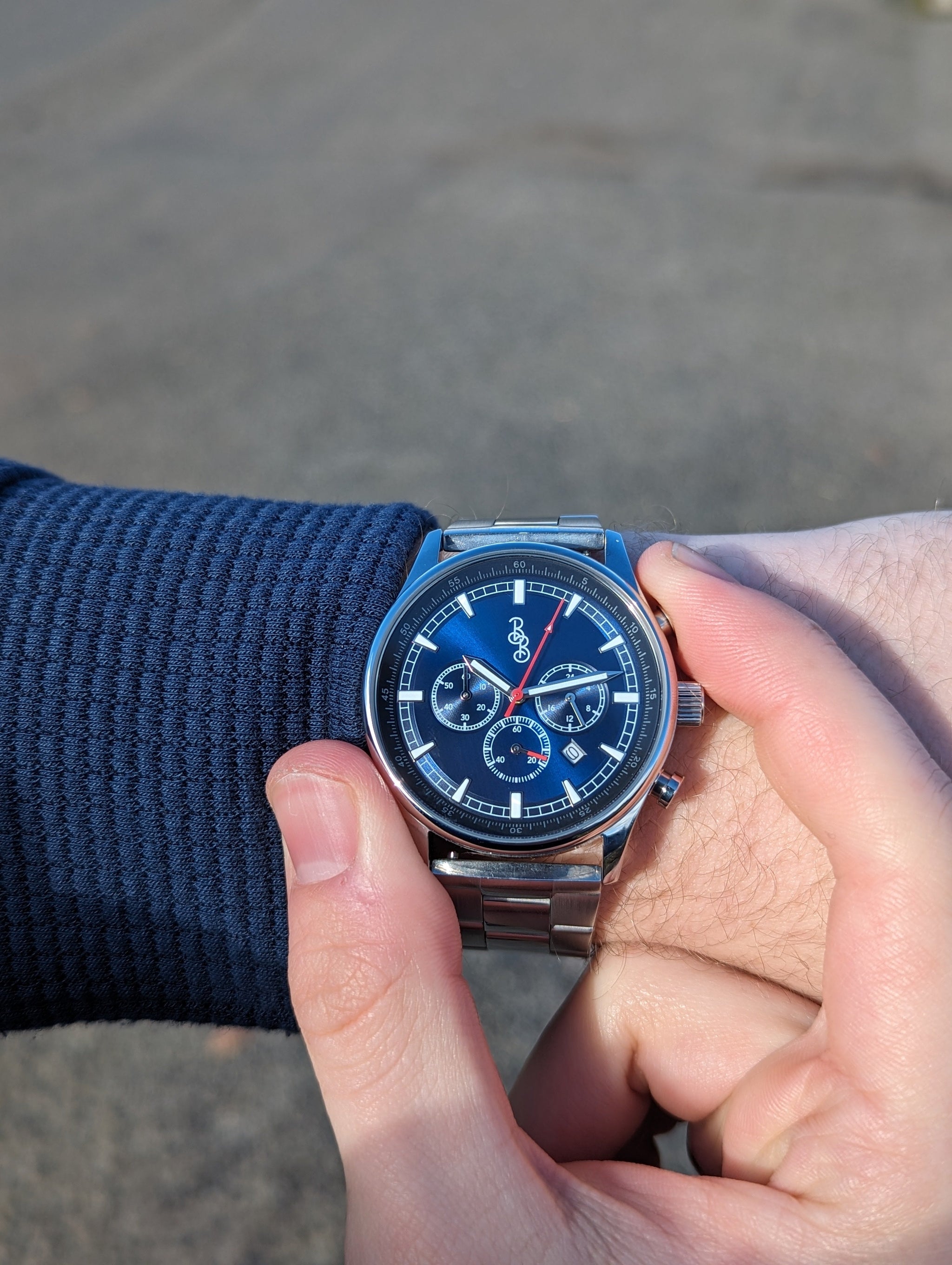 Blue Sport Chronograph - The Beyond Boring Watch Company - Flyclothing LLC