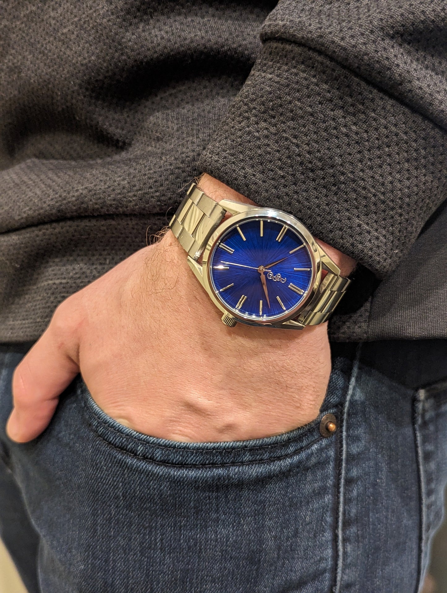 Blue Sunburst Watch - The Beyond Boring Watch Company - Flyclothing LLC