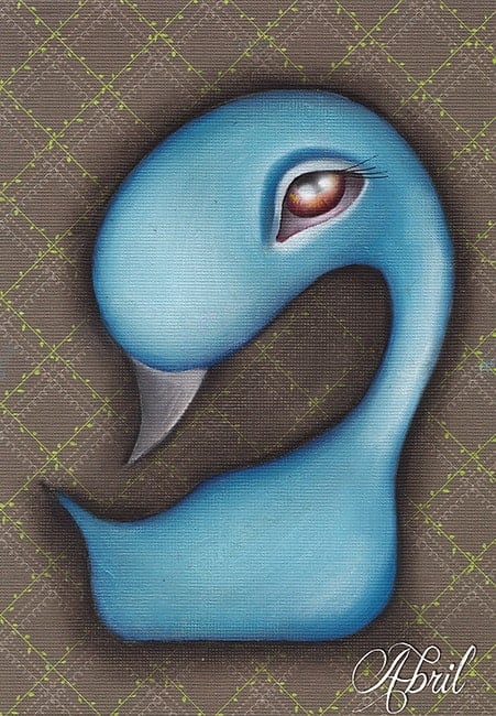 Black Market Art Company Blue Swan Print