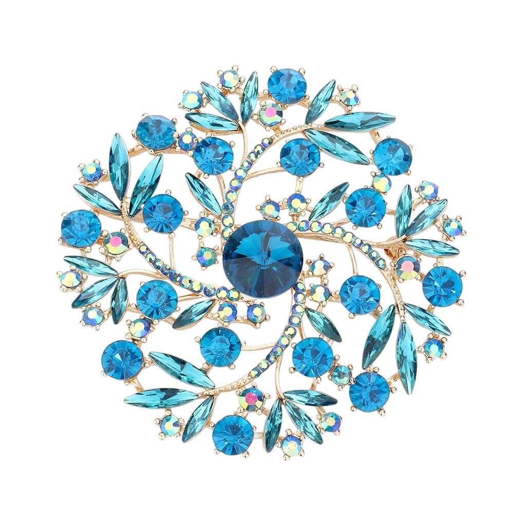 Pearl Rhinestone Embellished Flower Vine Brooch - Madeline Love - Flyclothing LLC