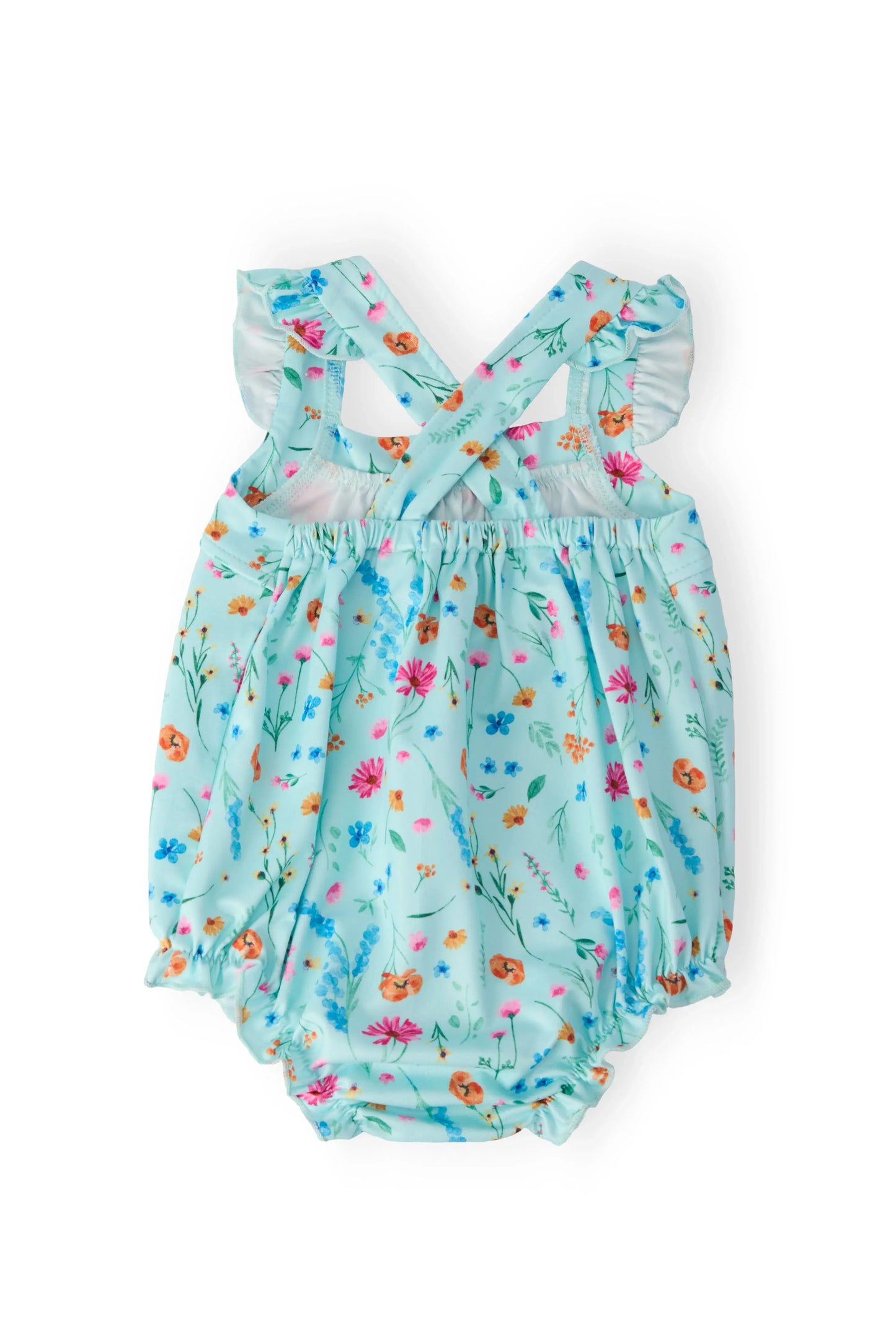 Bluebell Breeze Ruffle Cross Back Romper - Mila & Rose ® - Flyclothing LLC