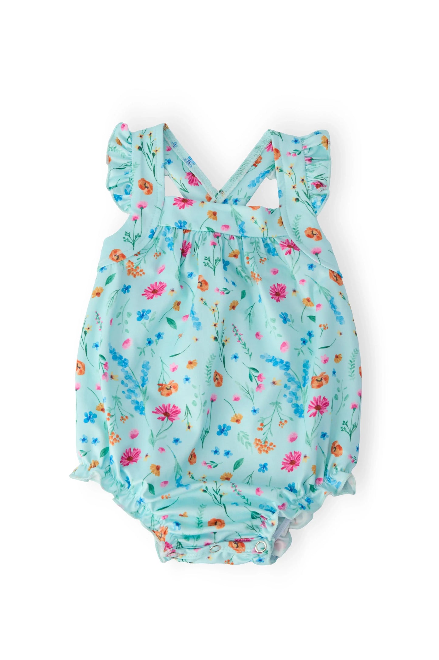 Bluebell Breeze Ruffle Cross Back Romper - Mila & Rose ® - Flyclothing LLC