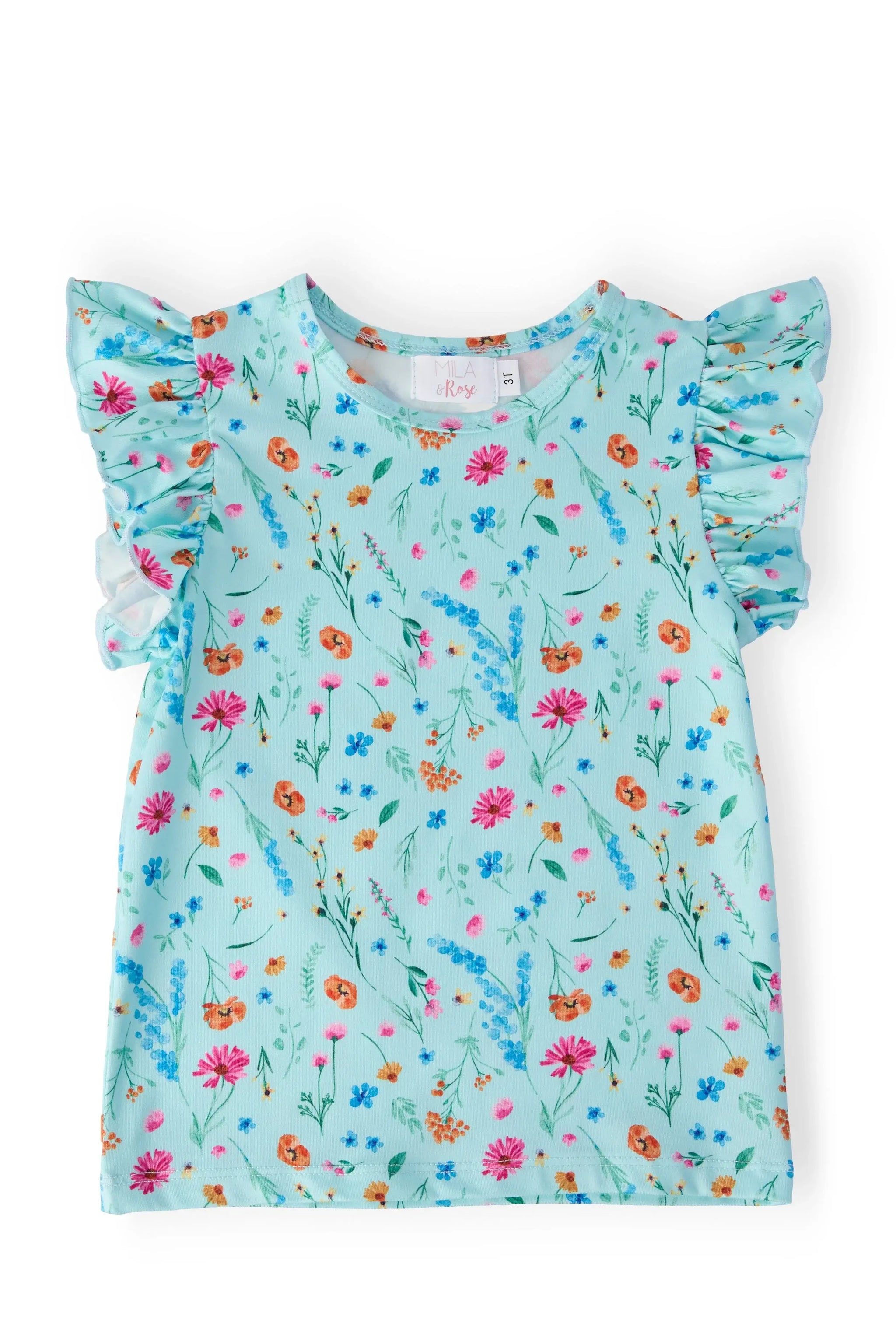 Bluebell Breeze S/S Ruffle Tee - Mila & Rose ® - Flyclothing LLC