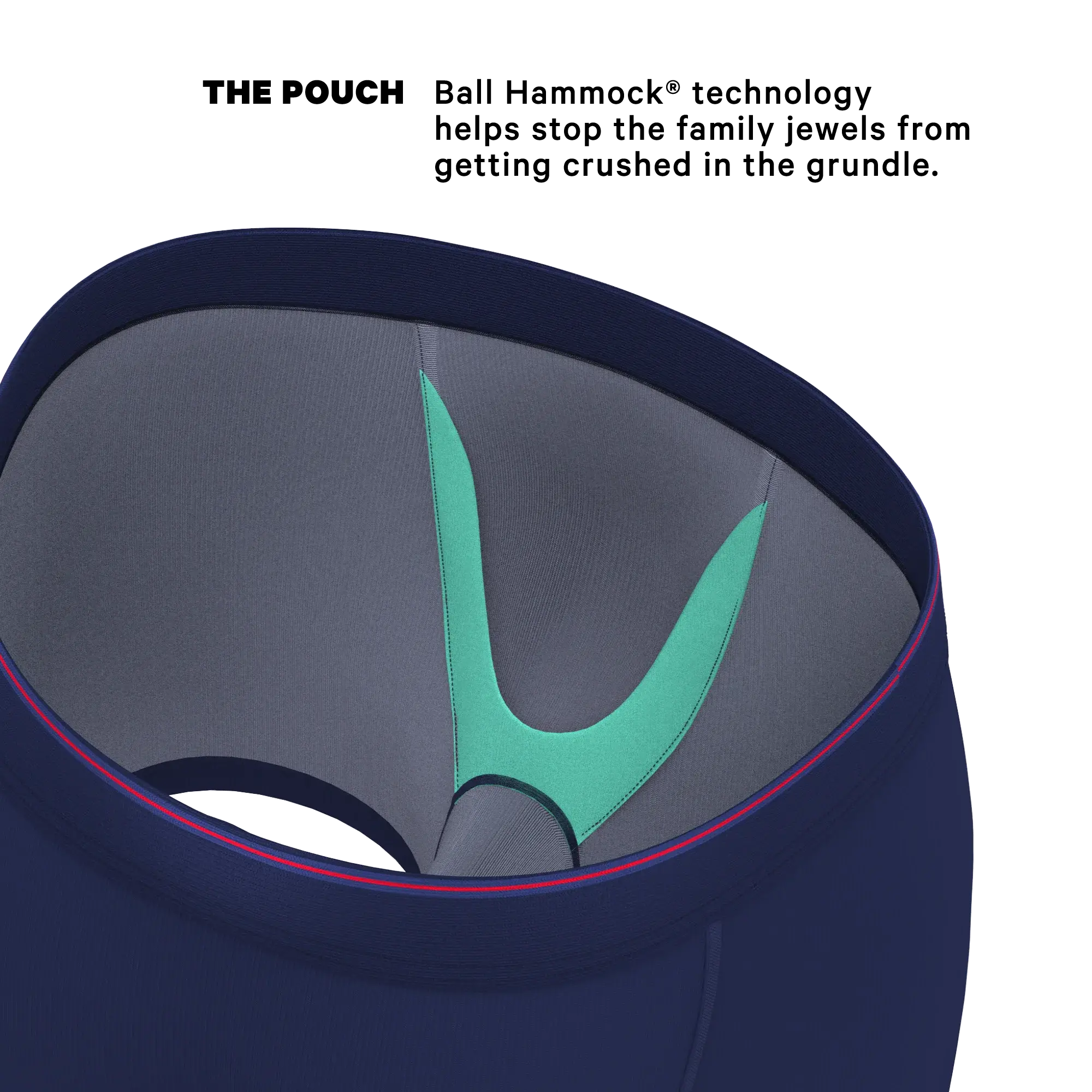 The Blueberry Pie | Red Tip Navy Ball Hammock® Pouch Underwear - Shinesty - Flyclothing LLC
