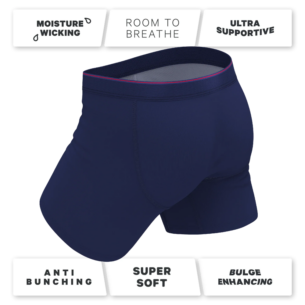 The Blueberry Pie | Red Tip Navy Ball Hammock® Pouch Underwear - Shinesty - Flyclothing LLC