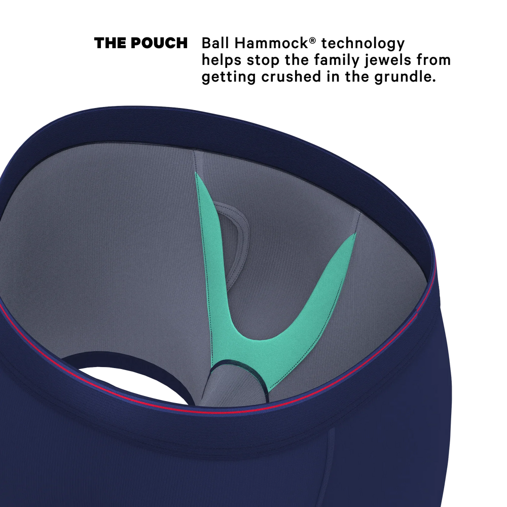 The Blueberry Pie | Red Tip Navy Ball Hammock® Pouch Underwear With Fly - Shinesty - Flyclothing LLC