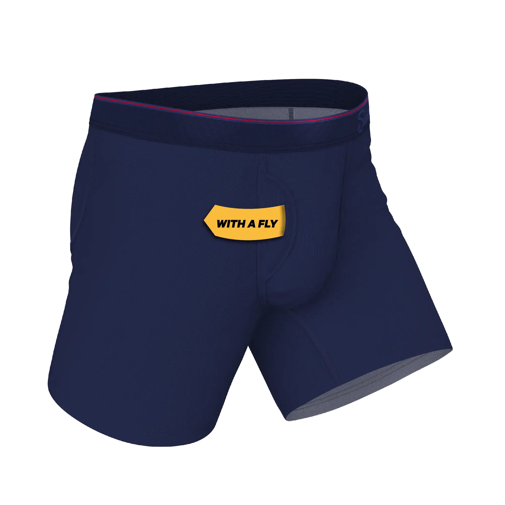 The Blueberry Pie | Red Tip Navy Ball Hammock® Pouch Underwear With Fly - Shinesty - Flyclothing LLC