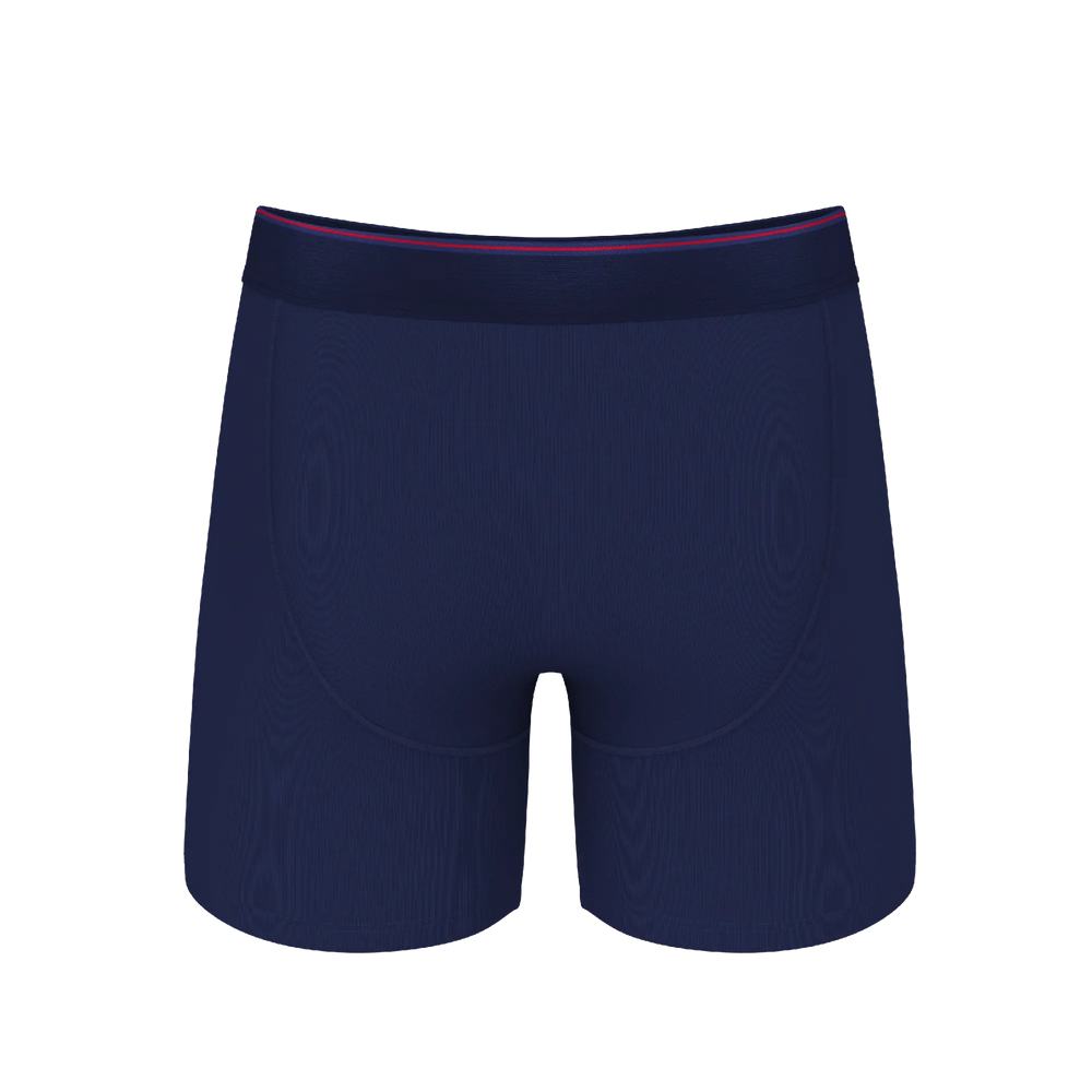 The Blueberry Pie | Red Tip Navy Ball Hammock® Pouch Underwear With Fly - Shinesty - Flyclothing LLC