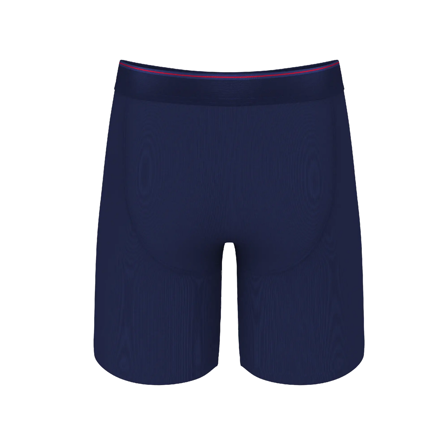 The Blueberry Pie | Red Tip Navy Long Leg Ball Hammock® Pouch Underwear With Fly - Shinesty - Flyclothing LLC