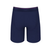The Blueberry Pie | Red Tip Navy Long Leg Ball Hammock® Pouch Underwear With Fly - Shinesty - Flyclothing LLC
