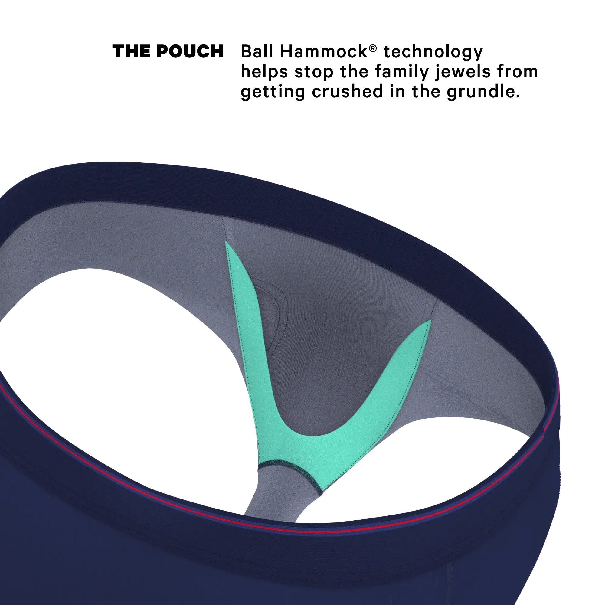 The Blueberry Pie | Red Tip Navy Ball Hammock® Pouch Underwear Briefs - Shinesty - Flyclothing LLC