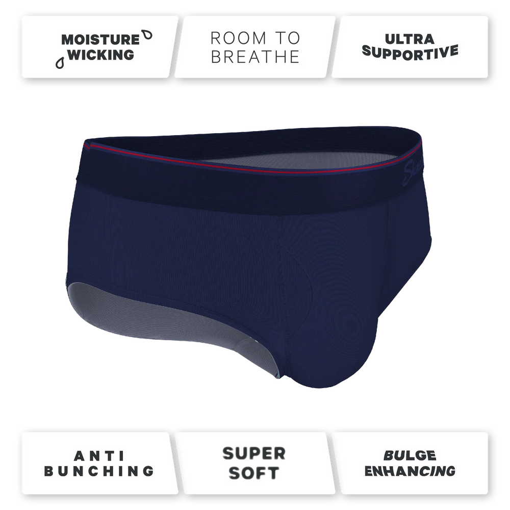 The Blueberry Pie | Red Tip Navy Ball Hammock® Pouch Underwear Briefs - Shinesty - Flyclothing LLC