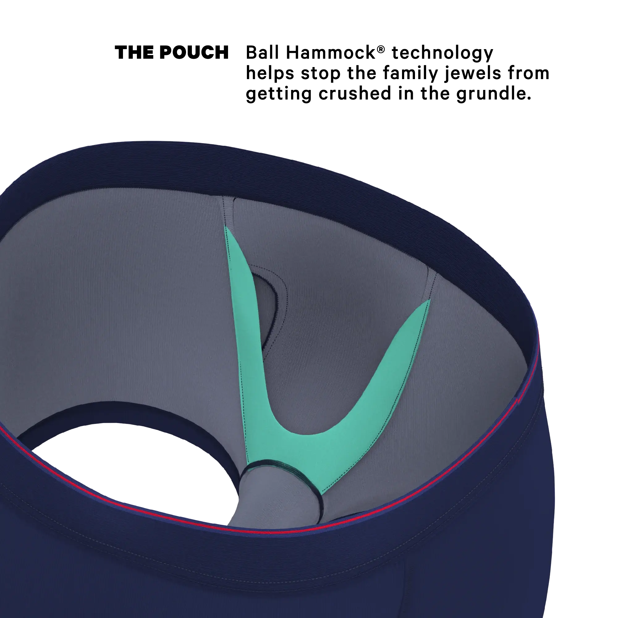 The Blueberry Pie | Red Tip Navy Ball Hammock® Pouch Trunks Underwear - Shinesty - Flyclothing LLC