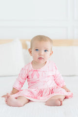 Blushing Bows 3/4 Sleeve Twirl Bodysuit - Mila & Rose ® - Flyclothing LLC