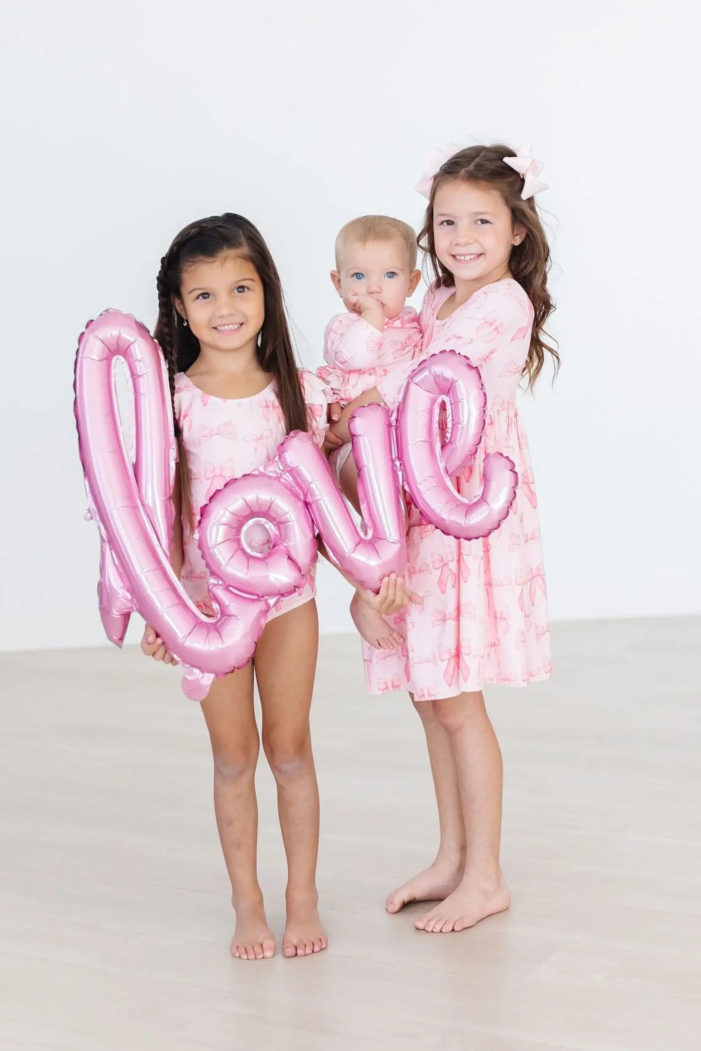 Blushing Bows S/S Flutter Sleeve Leotard - Mila & Rose ® - Flyclothing LLC