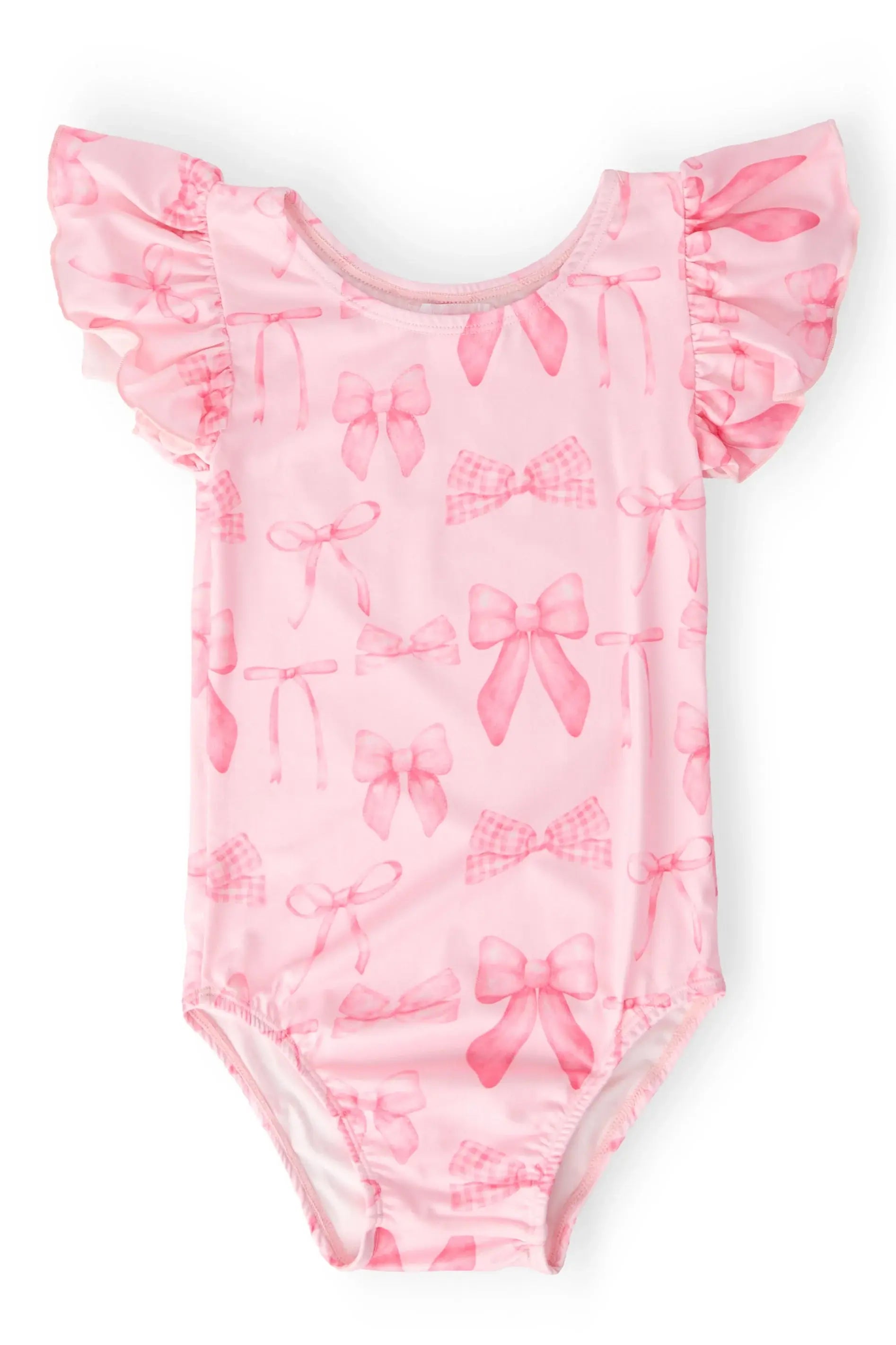 Blushing Bows S/S Flutter Sleeve Leotard - Mila & Rose ® - Flyclothing LLC