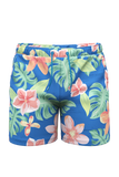 The Boardwalk | Blue and Orange Tropical Ball Hammock® Pouch 5" Swim Trunks - Shinesty - Flyclothing LLC