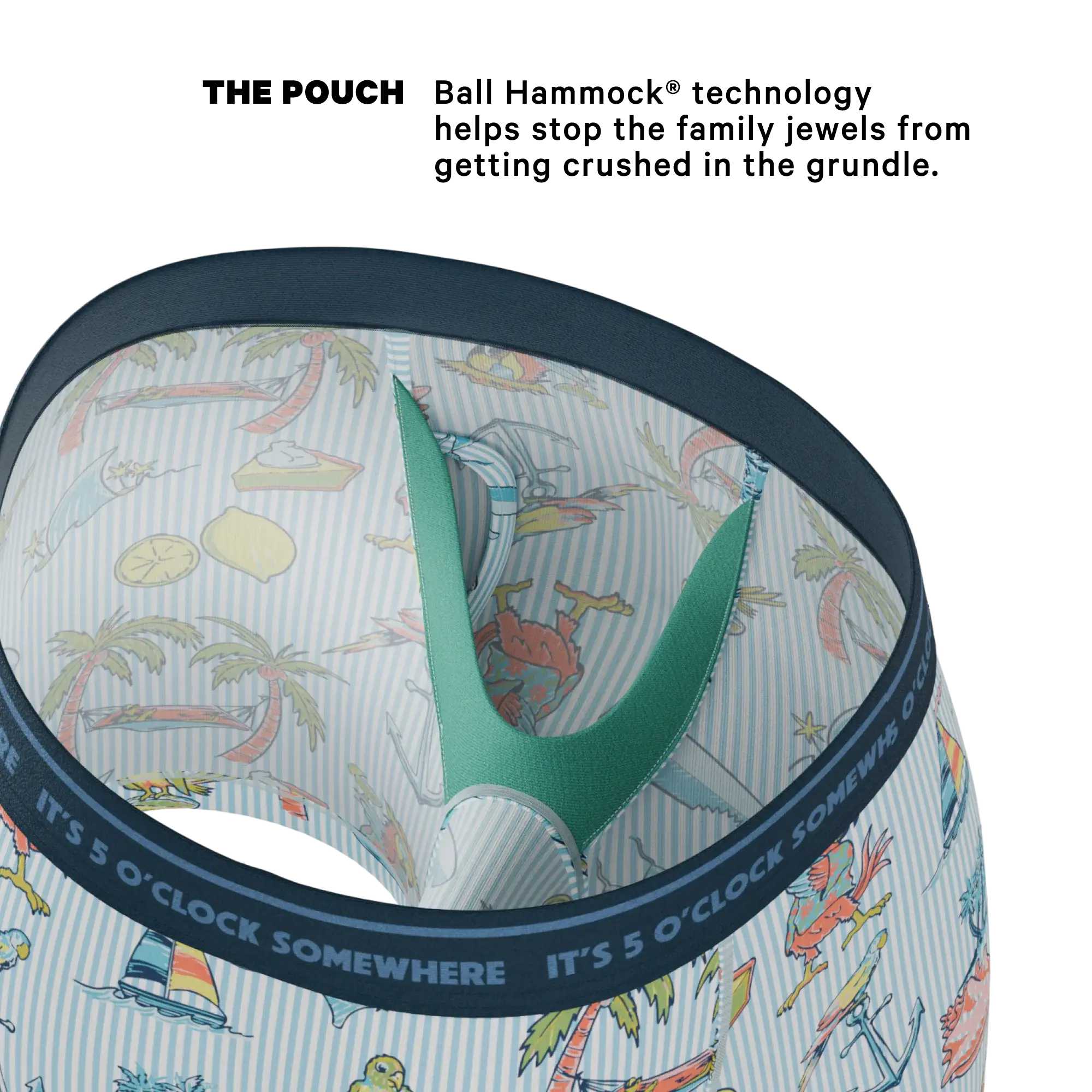 The Boat Drinks | Shinesty x Margaritaville® Ball Hammock® Pouch Underwear With Fly - Shinesty - Flyclothing LLC