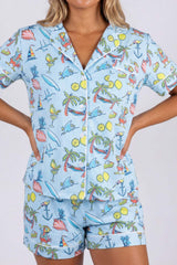 The Boat Drinks | Shinesty x Margaritaville® Button Down Short Pajama Set - Shinesty - Flyclothing LLC