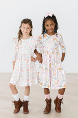 Boho Bows 3/4 Sleeve Pocket Twirl Dress - Mila & Rose ® - Flyclothing LLC
