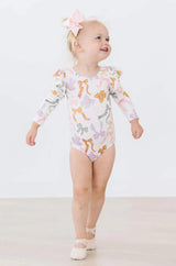 Boho Bows L/S Flutter Sleeve Leotard - Mila & Rose ® - Flyclothing LLC