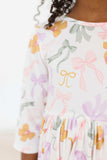 Boho Bows 3/4 Sleeve Pocket Twirl Dress - Mila & Rose ® - Flyclothing LLC