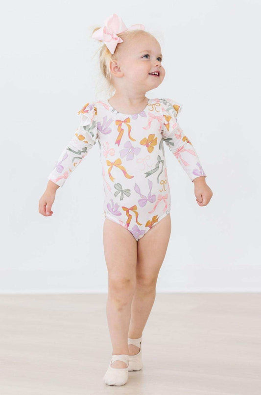 Boho Bows L/S Flutter Sleeve Leotard - Mila & Rose ® - Flyclothing LLC