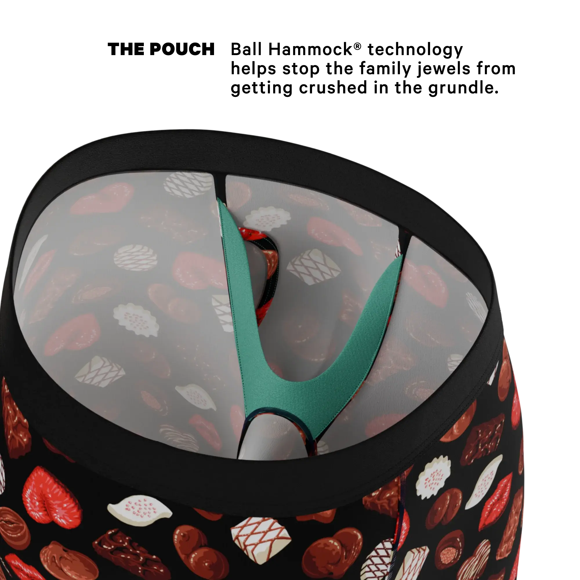 The Bonbons | Naughty Chocolate Long Leg Ball Hammock® Pouch Underwear With Fly - Shinesty - Flyclothing LLC
