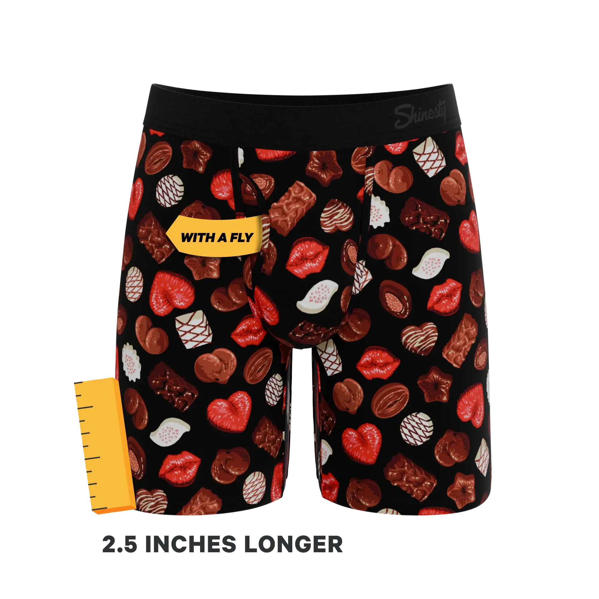 The Bonbons | Naughty Chocolate Long Leg Ball Hammock® Pouch Underwear With Fly - Shinesty - Flyclothing LLC