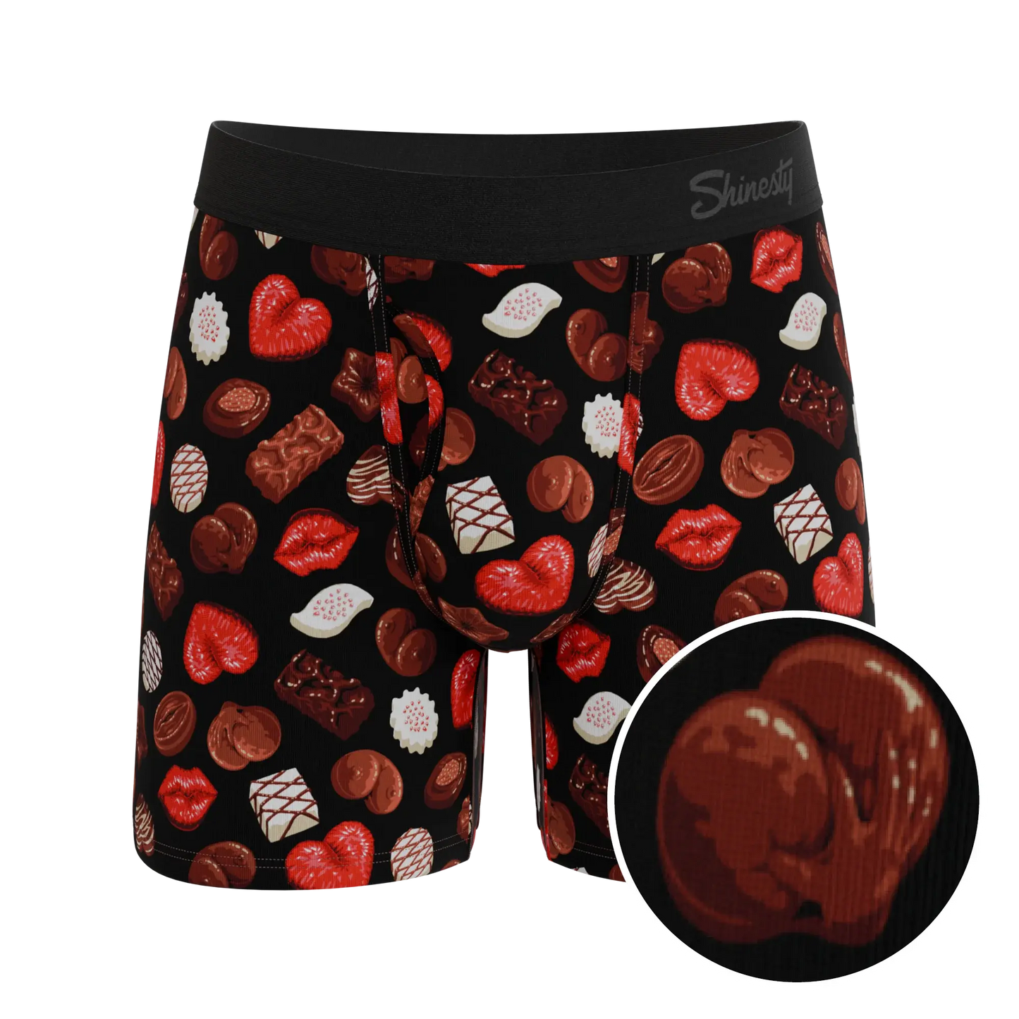 The Bonbons | Naughty Chocolate Ball Hammock® Pouch Underwear With Fly - Shinesty - Flyclothing LLC