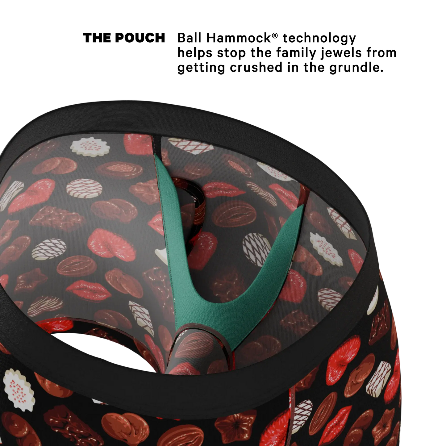 The Bonbons | Naughty Chocolate Ball Hammock® Pouch Underwear With Fly - Shinesty - Flyclothing LLC