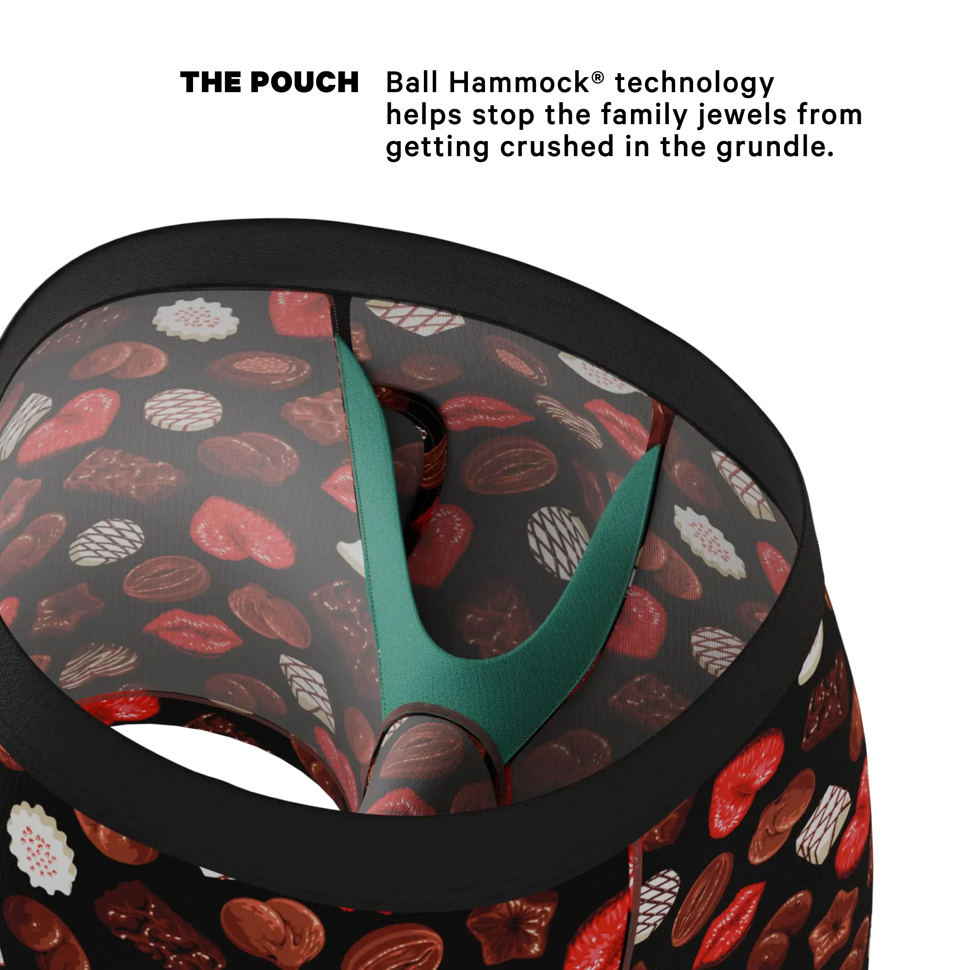 The Bonbons | Naughty Chocolate Ball Hammock® Pouch Underwear With Fly - Shinesty - Flyclothing LLC