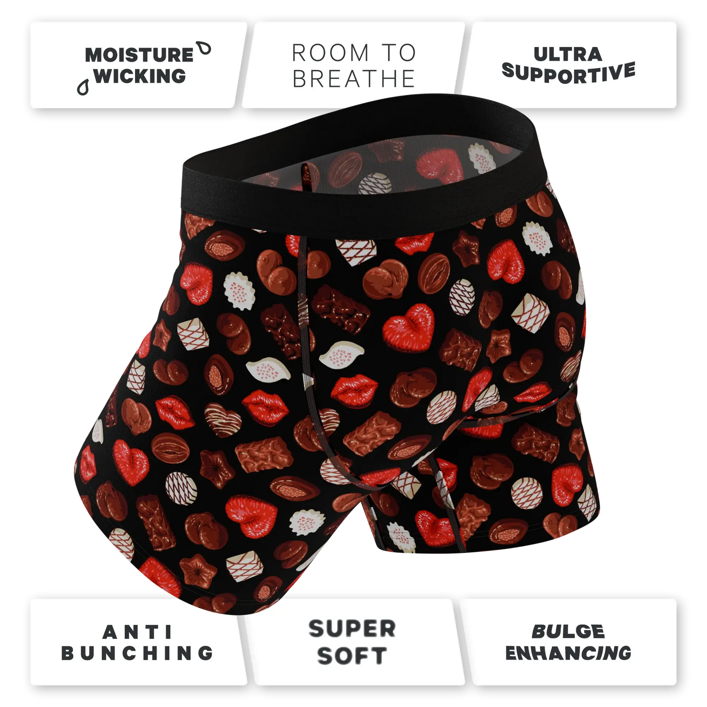 The Bonbons | Naughty Chocolate Ball Hammock® Pouch Underwear With Fly - Shinesty - Flyclothing LLC