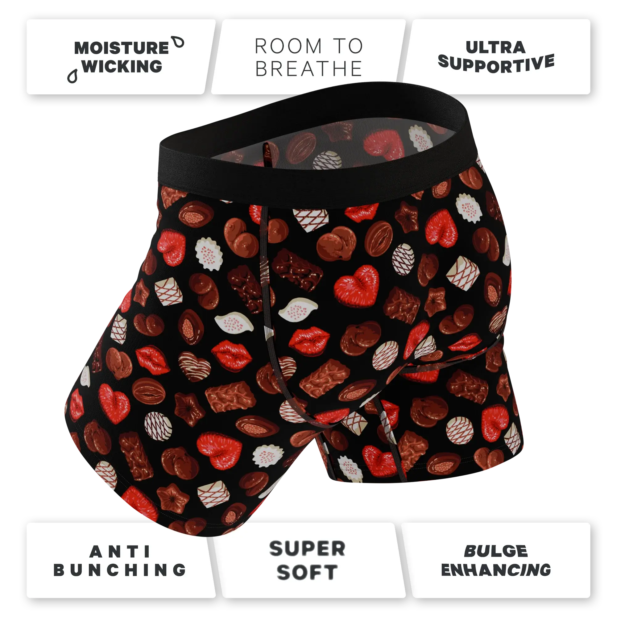 The Bonbons | Naughty Chocolate Ball Hammock® Pouch Underwear With Fly - Shinesty - Flyclothing LLC