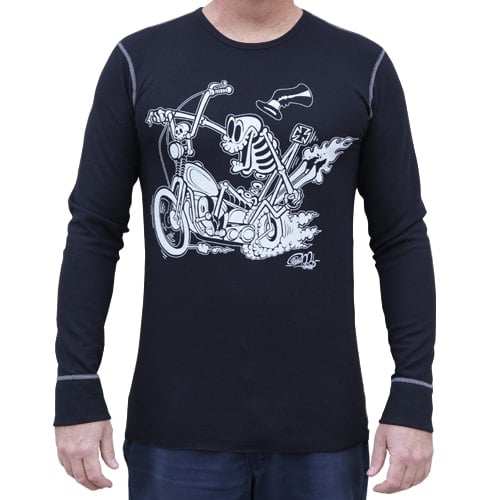 Black Market Art Company Bone Percenter Men's Long Sleeve Thermal - Black Market Art Company - Flyclothing LLC