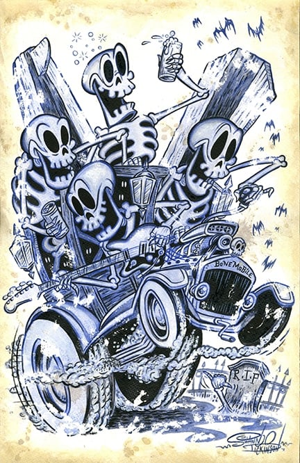 Black Market Art Company Bonemobile Print